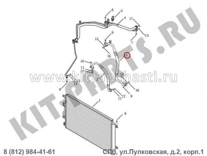 Трубка компрессора кондиционера Geely Emgrand X7 NL4 1016014888